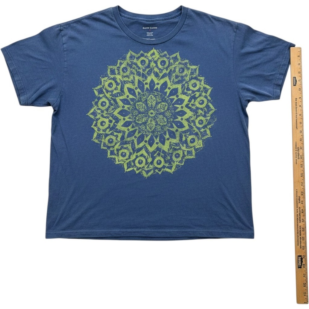Denim & Supply Ralph Lauren Mens Blue Mandala Graphic T-Shirt XL Psychedelic
